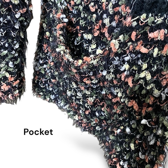 Anthropologie La Fee Verte Boho Eyelash Open Cardigan Shawl Sweater - Picture 9 of 13